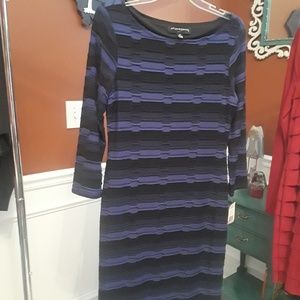 Black and Blue Sharagano Dress